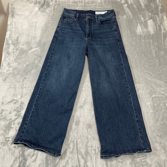 rag & bone Denim - Rag & Bone Annie Wide Leg Jeans Dark Wash High Rise Denim Size 28